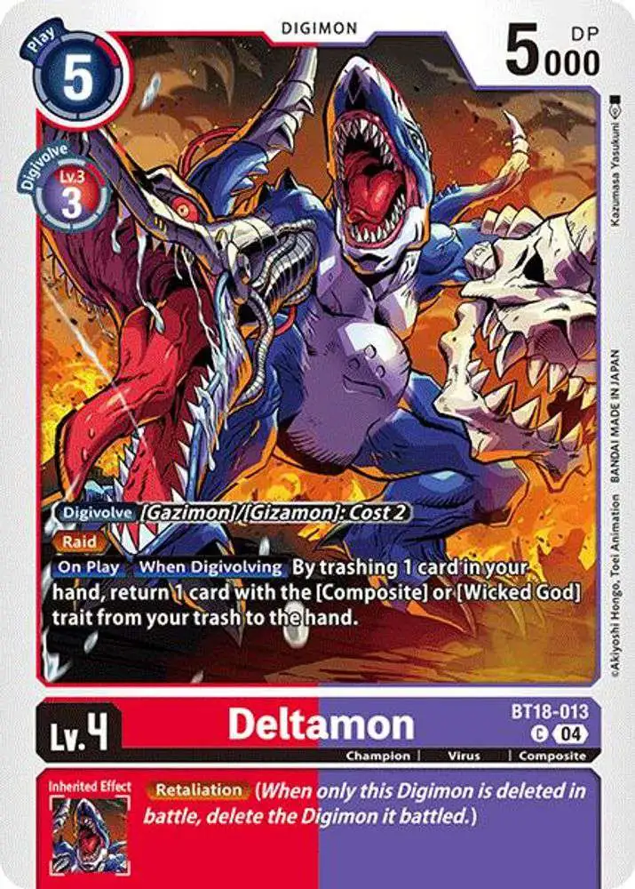 Digimon Trading Card Game Release Special Booster 2.0 Common Deltamon - BT18-013 BT18-013