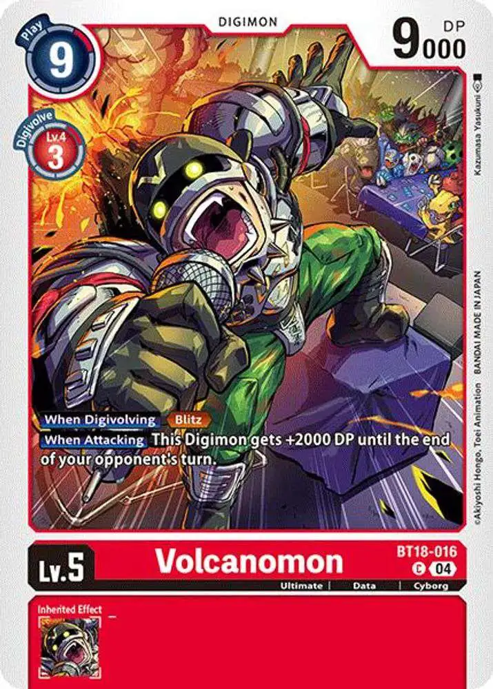 Digimon Trading Card Game Release Special Booster 2.0 Common Volcanomon BT18-016