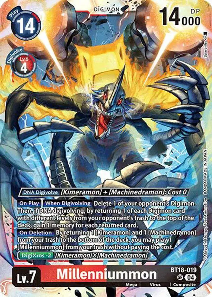 Digimon Trading Card Game Release Special Booster 2.0 Super Rare Millenniummon BT18-019