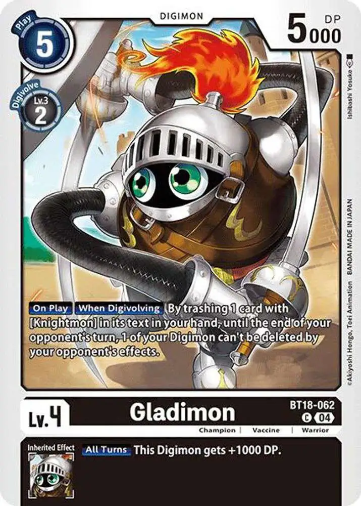 Digimon Trading Card Game Release Special Booster 2.0 Common Gladimon BT18-062