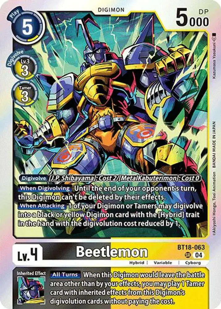 Digimon Trading Card Game Release Special Booster 2.0 Single Card Super  Rare Beetlemon BT18-063 - ToyWiz
