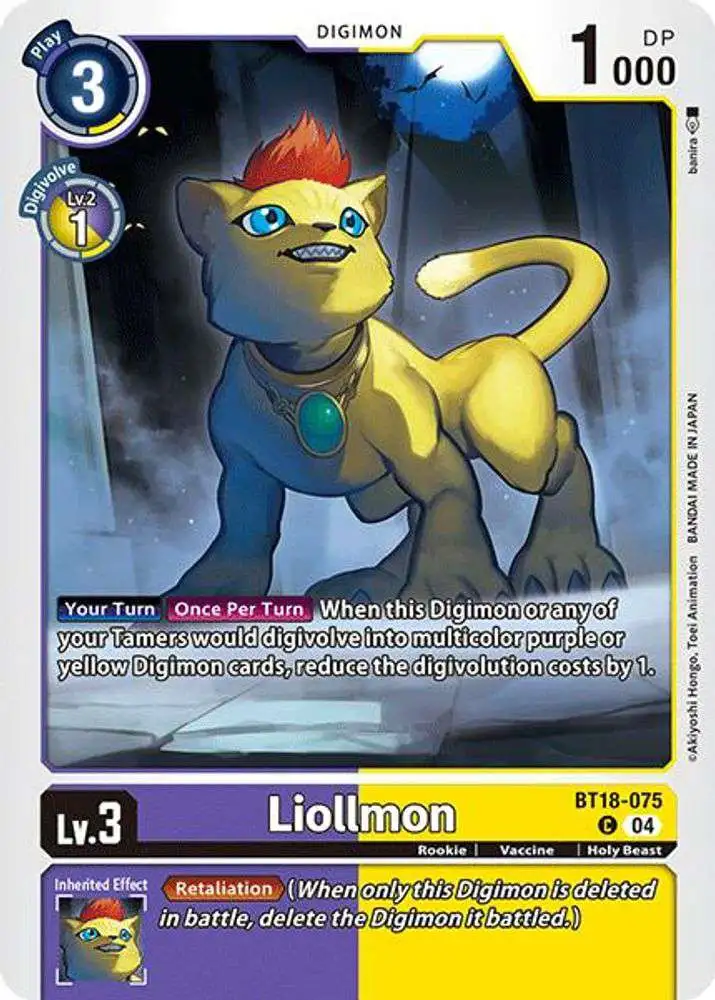 Digimon Trading Card Game Release Special Booster 2.0 Single Card Common  Liollmon BT18-075 - ToyWiz