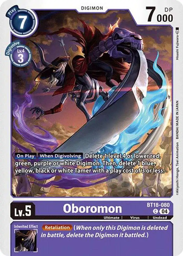 Digimon Trading Card Game Release Special Booster 2.0 Common Oboromon BT18-080