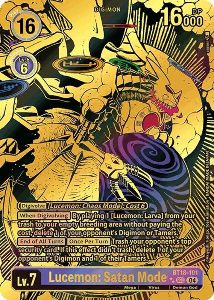 Digimon Trading Card Game Release Special Booster 2.0 Secret Rare Lucemon: Satan Mode BT18-101 [Textured]