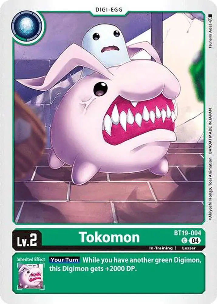 Digimon Trading Card Game Release Special Booster 2.0 Common Tokomon BT19-004