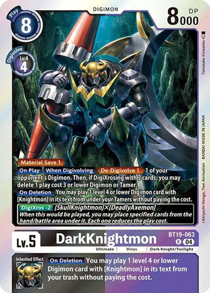 Digimon Trading Card Game Release Special Booster 2.0 Rare DarkKnightmon BT19-063
