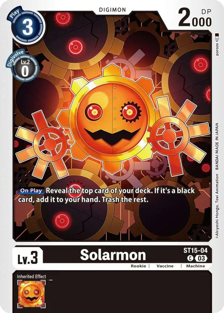 Digimon Trading Card Game Starter Deck 15: Dragon of Courage Common Solarmon ST15-04