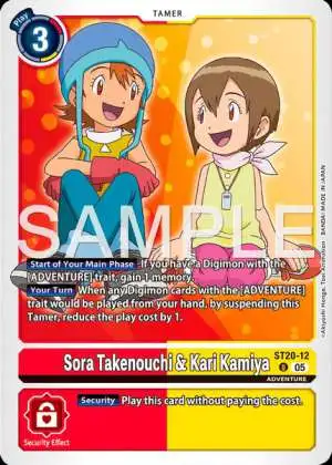 Digimon Trading Card Game St-20 Protector of Light Single Card Uncommon  Sora Takenouchi Kari Kamiya ST20-12 - ToyWiz
