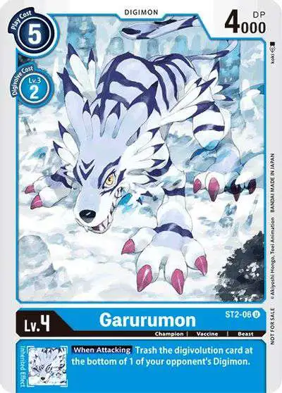 Digimon Trading Card Game Promo Cards Uncommon Garurumon ST2-06