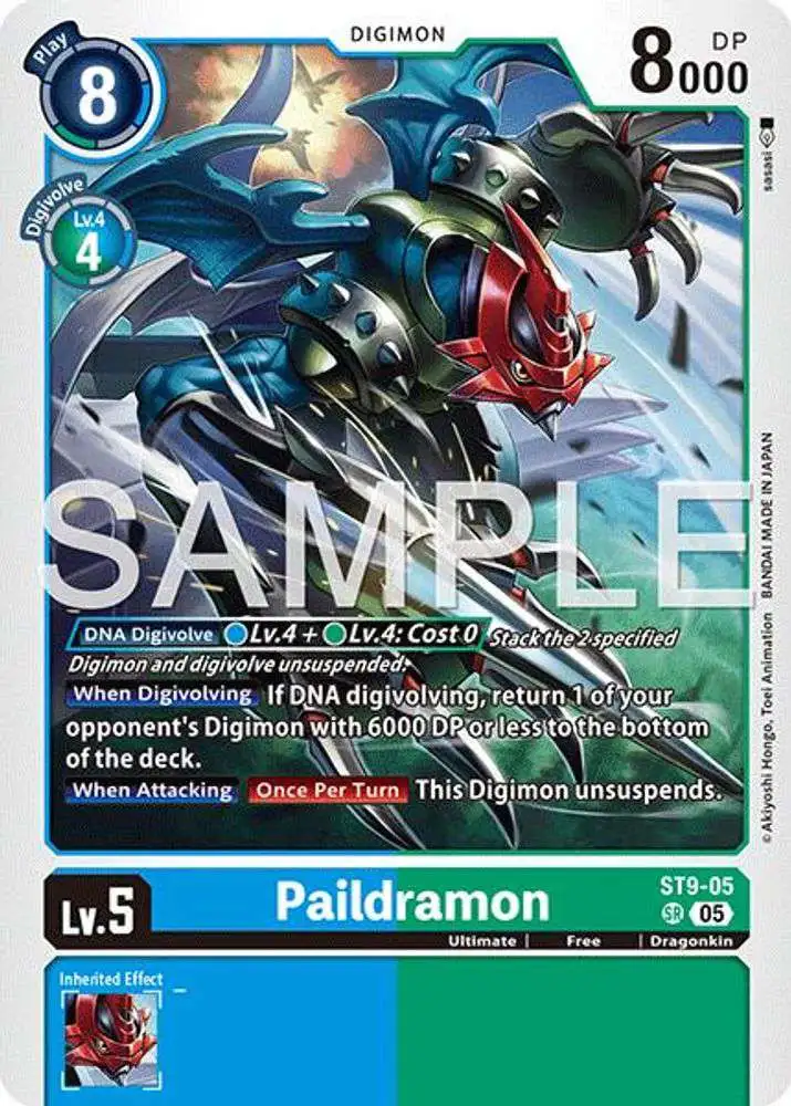 Trading Card Game Advanced Booster Digimon Generation Super Rare Paildramon ST9-05 [Reprint]