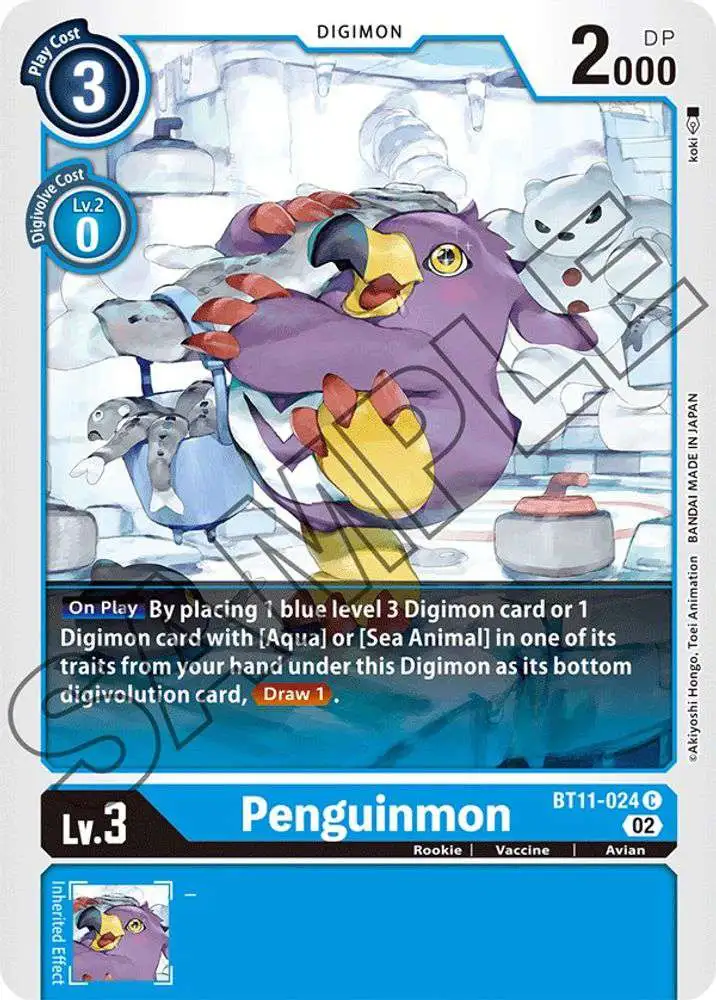 Digimon Trading Card Game Dimensional Phase Common Penguinmon BT11-024