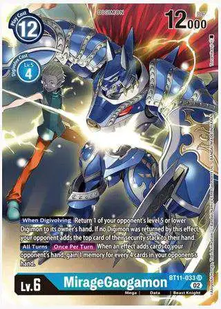Digimon Trading Card Game Dimensional Phase Super Rare MirageGaogamon BT11-033 [Alternate Art]