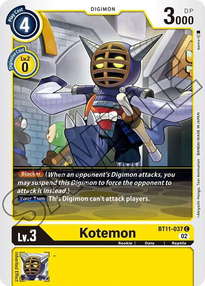 Digimon Trading Card Game Dimensional Phase Common Kotemon BT11-037