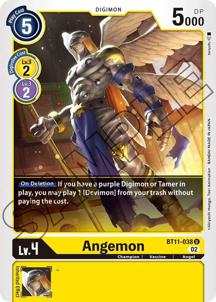 Digimon Trading Card Game Dimensional Phase Uncommon Angemon BT11-038