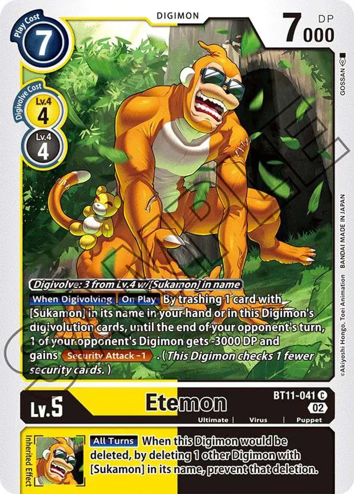 Digimon Trading Card Game Dimensional Phase Common Etemon BT11-041