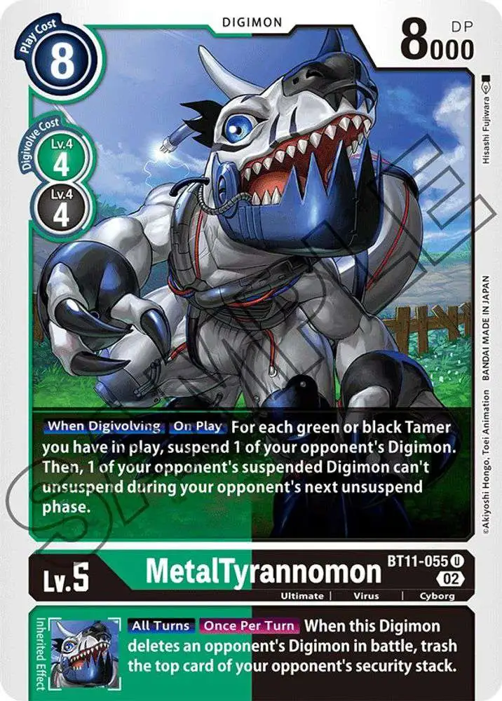 Digimon Trading Card Game Dimensional Phase Uncommon MetalTyrannomon BT11-055