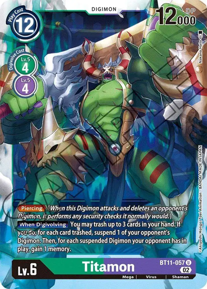 Digimon Trading Card Game Dimensional Phase Uncommon Titamon BT11-057