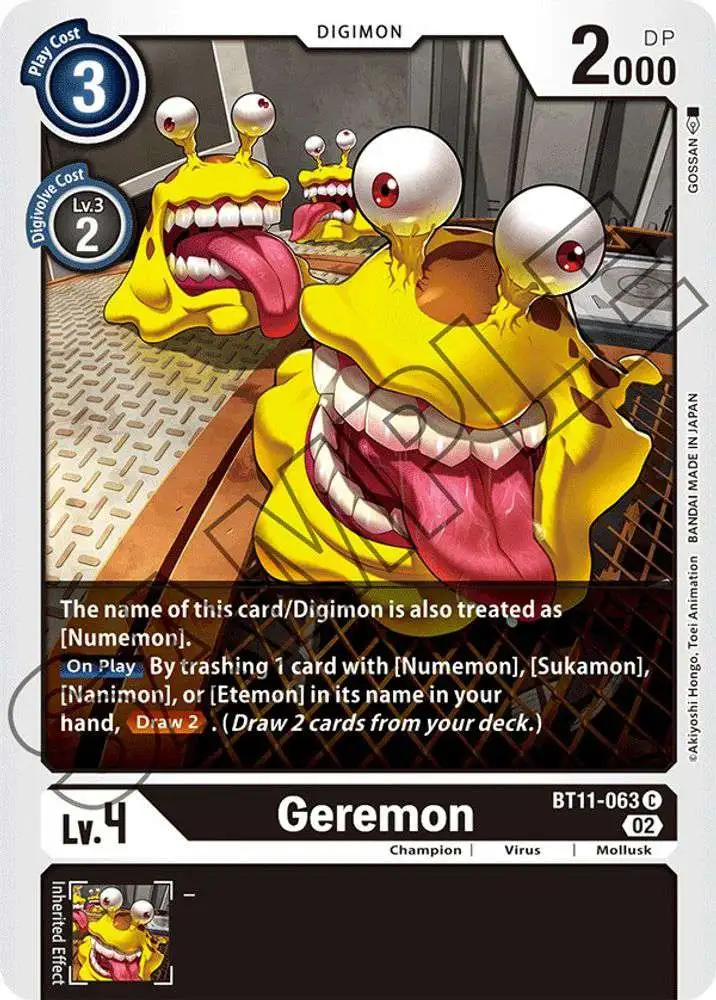 Digimon Trading Card Game Dimensional Phase Common Geremon BT11-063
