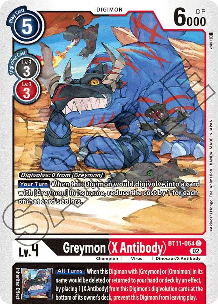 Digimon Trading Card Game Dimensional Phase Common Greymon (X Antibody) BT11-064