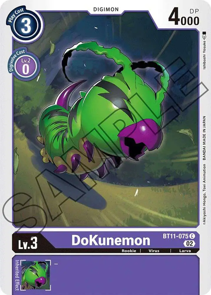 Digimon Trading Card Game Dimensional Phase Common DoKunemon BT11-075