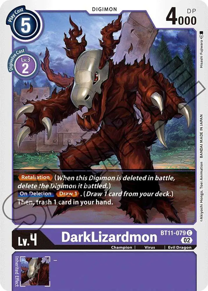 Digimon Trading Card Game Dimensional Phase Common DarkLizardmon BT11-079