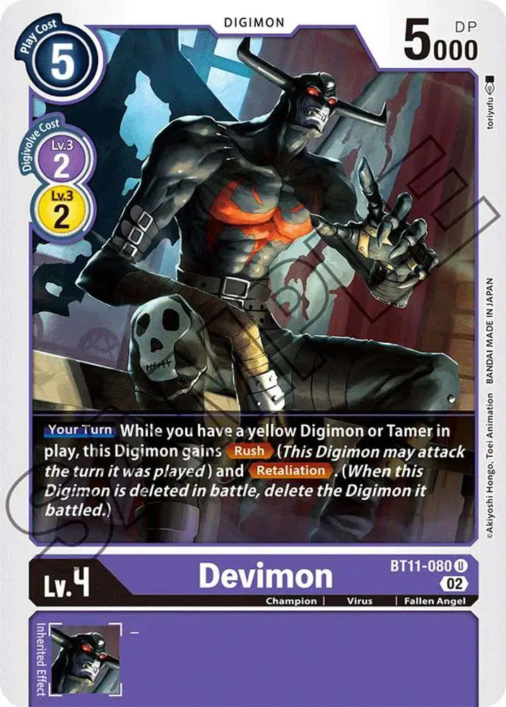 Digimon Trading Card Game Dimensional Phase Uncommon Devimon BT11-080