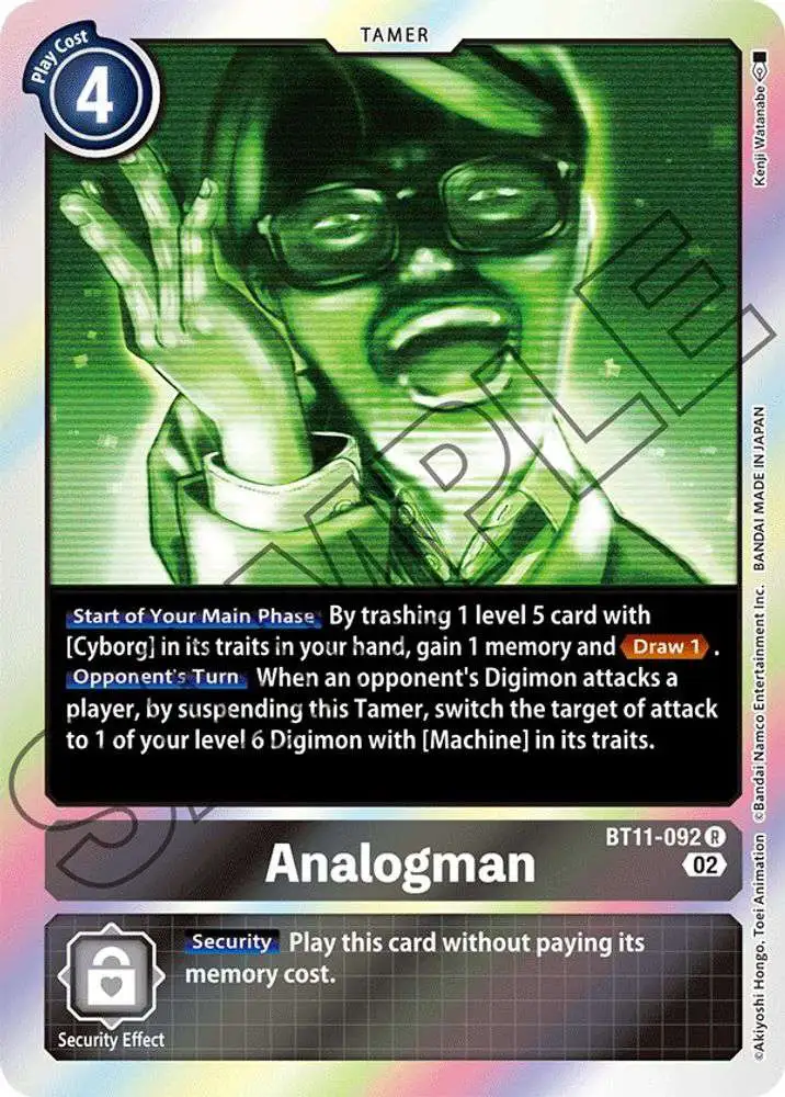 Digimon Trading Card Game Dimensional Phase Rare Analogman BT11-092