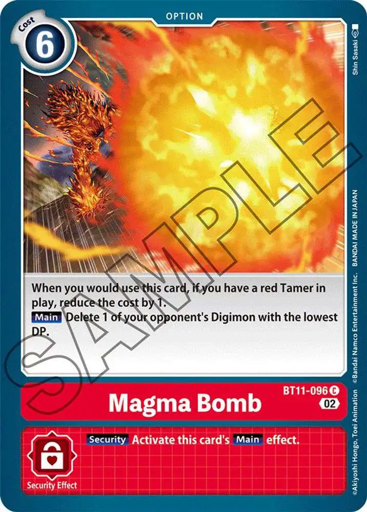 Digimon Trading Card Game Dimensional Phase Common Magma Bomb BT11-096