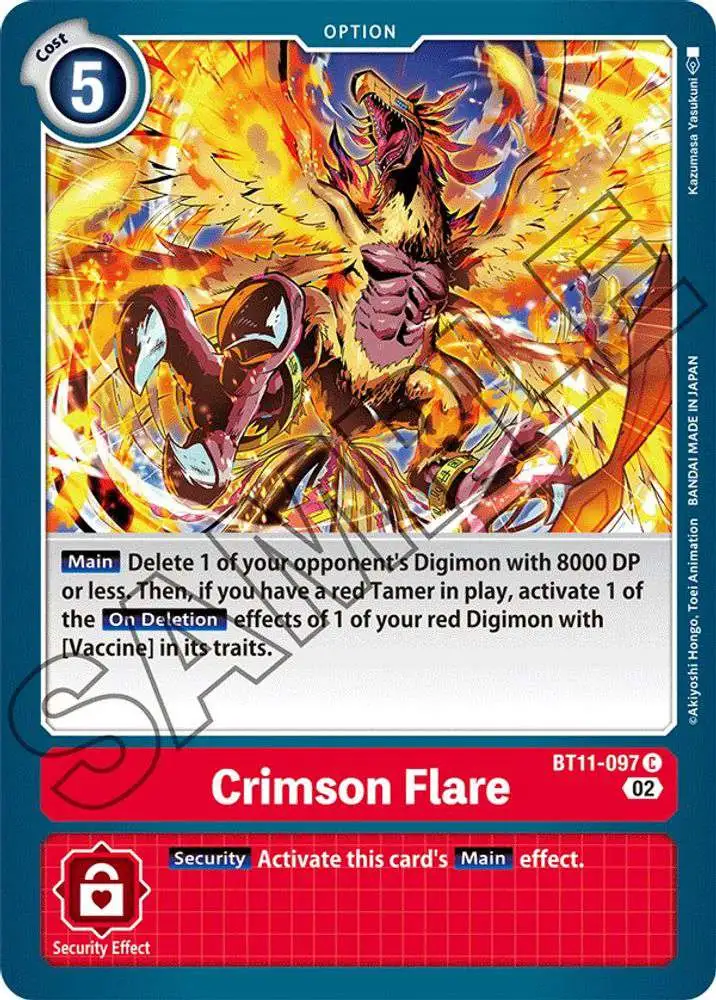 Digimon Trading Card Game Dimensional Phase Common Crimson Flare BT11-097