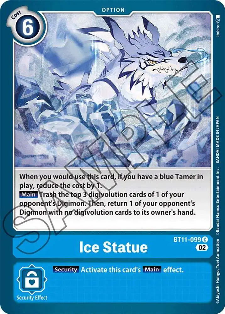 Digimon Trading Card Game Dimensional Phase Common Ice Statue BT11-099