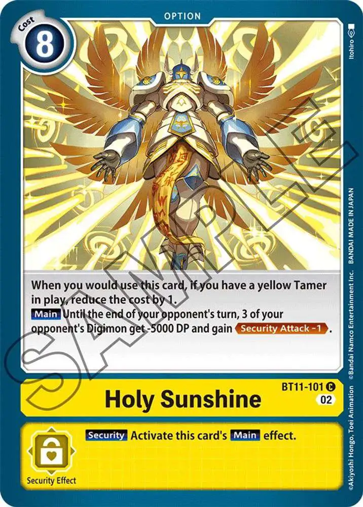 Digimon Trading Card Game Dimensional Phase Single Card Common Holy  Sunshine BT11-101 - ToyWiz