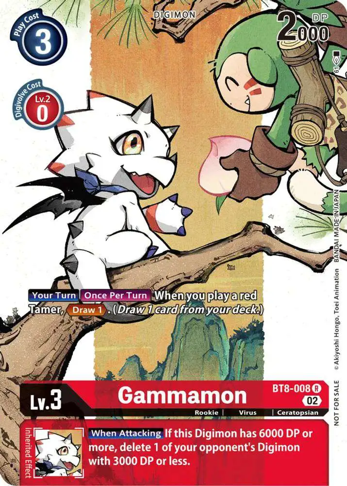 Digimon Trading Card Game Dimensional Phase Reprints Rare Gammamon BT8-008 [Digimon Illustration Competition Pack]