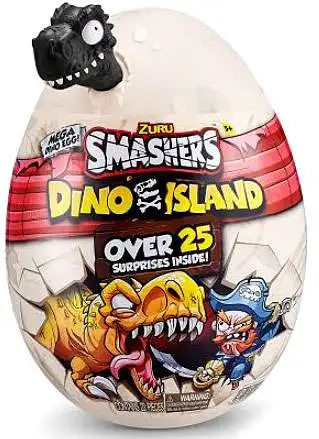 Smashers Series 5 Dino Island BLACK MEGA Mystery Egg [Over 25 Surprises!, Damaged Package]