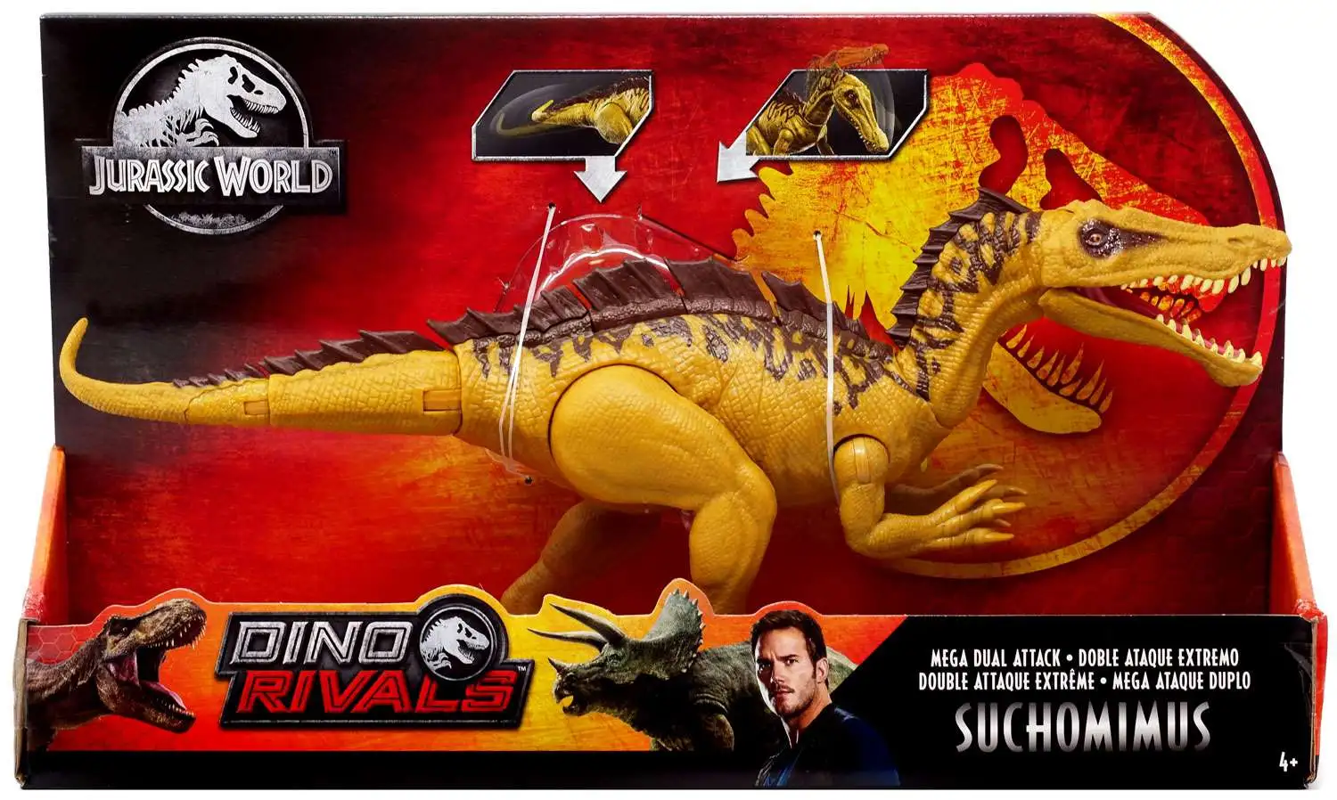 Mattel Jurassic World Mega Dual Attack Suchomimus Gdl07 for sale online 