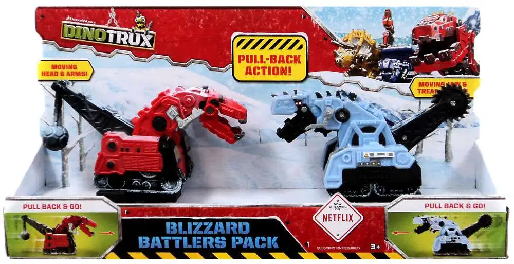 Dinotrux Blizzard Battlers Motorized Pull Back 2-Pack [Ty Rux & D-Structs]