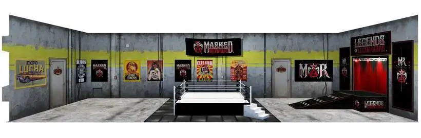 Legends of Lucha Libre Wrestling Ring 6-Inch Extreme Diorama Play Set