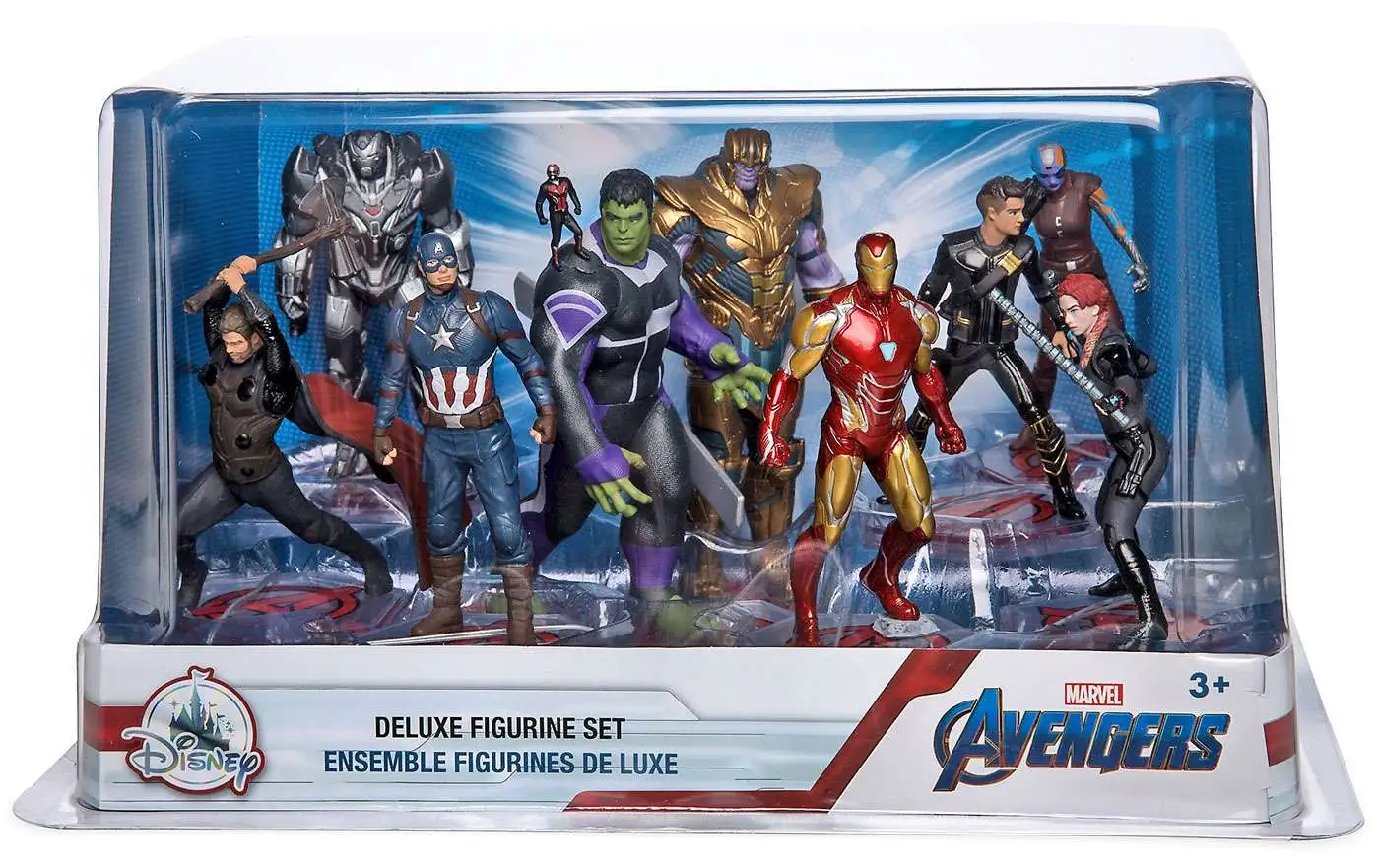 NIB Disney Marvel Avengers Deluxe Figurine Figure 9 pieces Play Toy Set Hulk