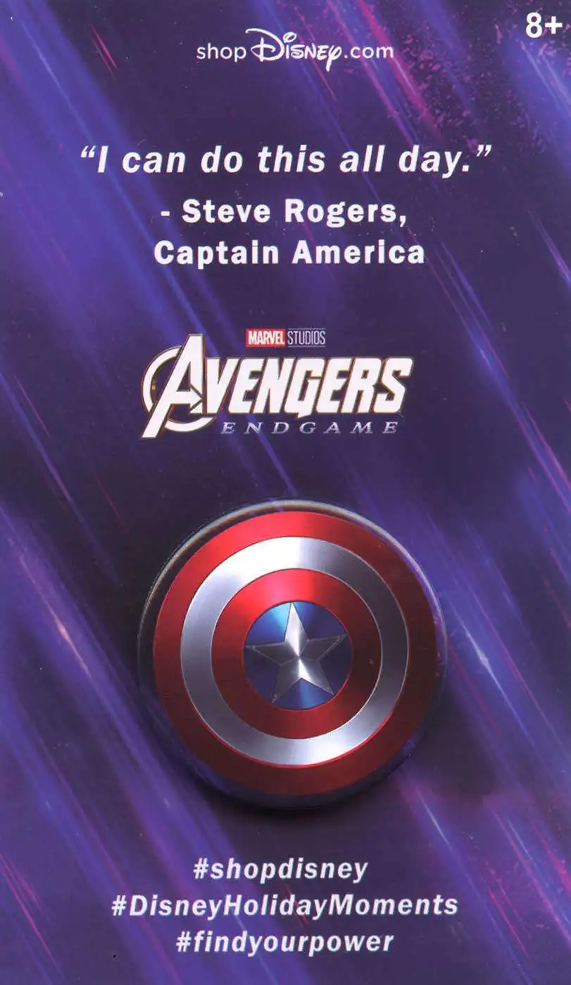 Disney Marvel Avengers Endgame Captain America Shield Exclusive 1.5-Inch Button