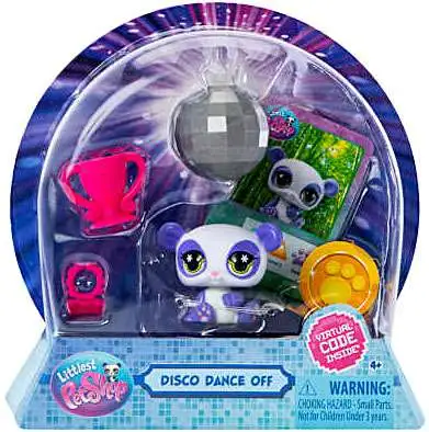 Littlest Pet Shop 2024 Generation 7 Disco Dance Off Panda Exclusive Mini Figure [with Virtual Code]