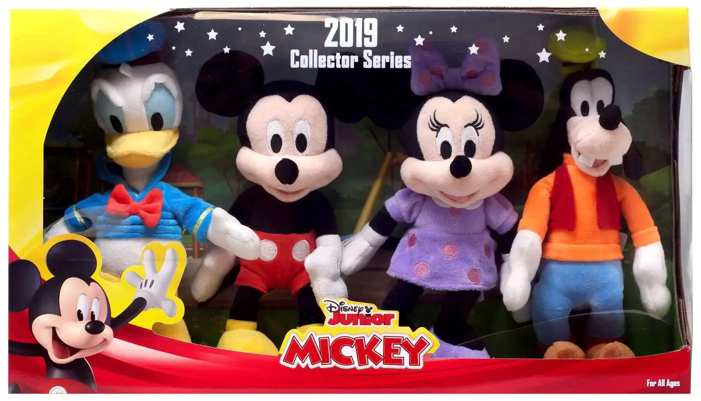 Disney Junior 2019 Collector Series Donald, Mickey, Minnie & Goofy 8.5-Inch Plush 4-Pack Set [Damaged Package]