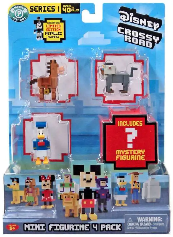 1 Disney Crossy Road Series 1 Mini Figurine 4 Pack with Mystery Figure 1 random 