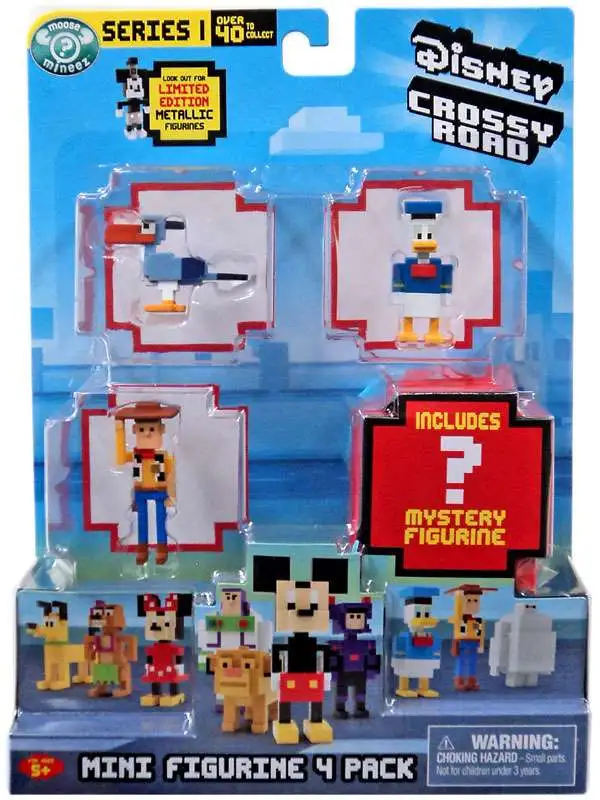 Crossy Road Disney Series 1 Zazu, Donald, Woody & Mystery Figure Mini Figure 4-Pack