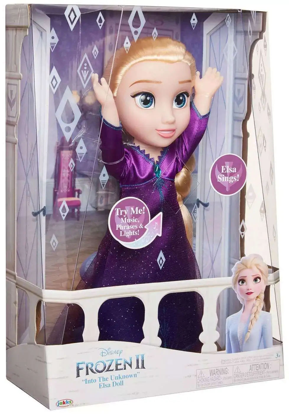 Disney Frozen II Singing Elsa Doll Sings Into the Unknown New 2019 Blue Dress 