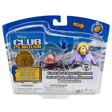 Disney Club Penguin Mix 'n Match Figure Packs with Coins & Cards