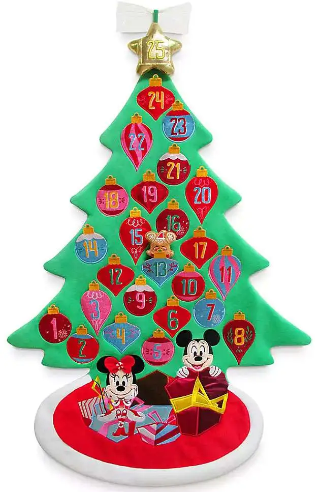 Disney 2020 Mickey & Minnie Mouse Exclusive Wall Hanging Plush Advent Calendar