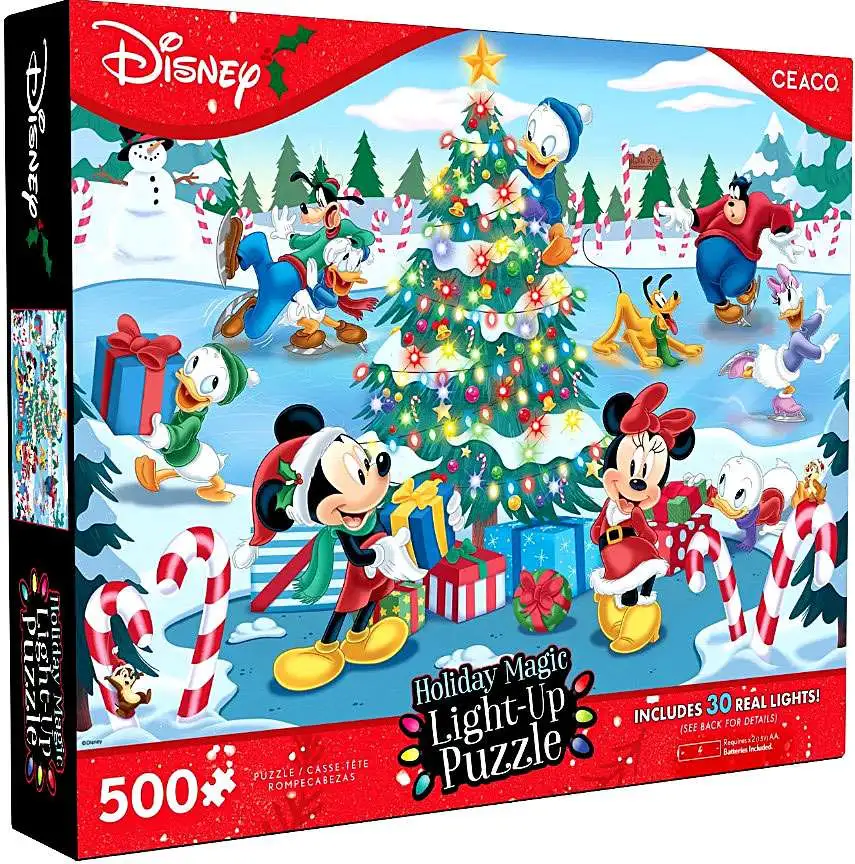 Disney Holiday Magic Mickey, Minnie & Friends Light-Up Puzzle