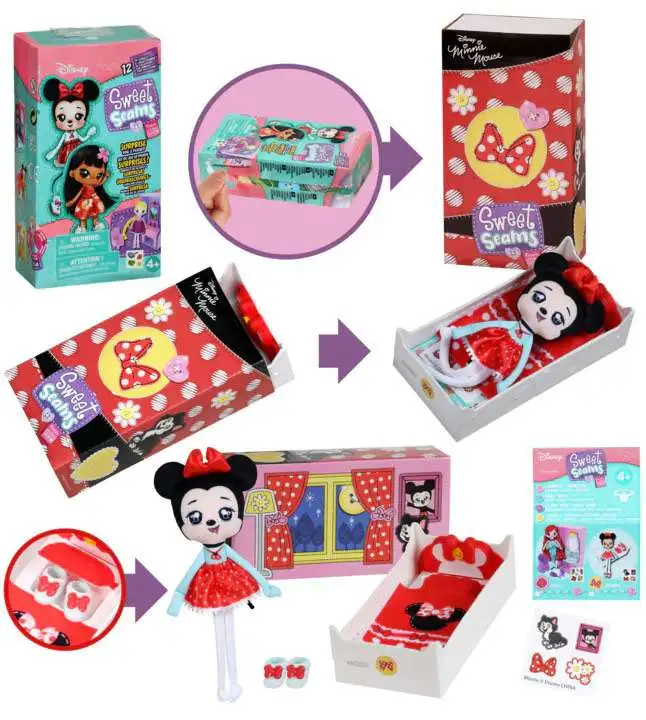 Sweet Seams 6 Soft Rag Doll Deluxe Pack - Mickey, Minnie Mouse