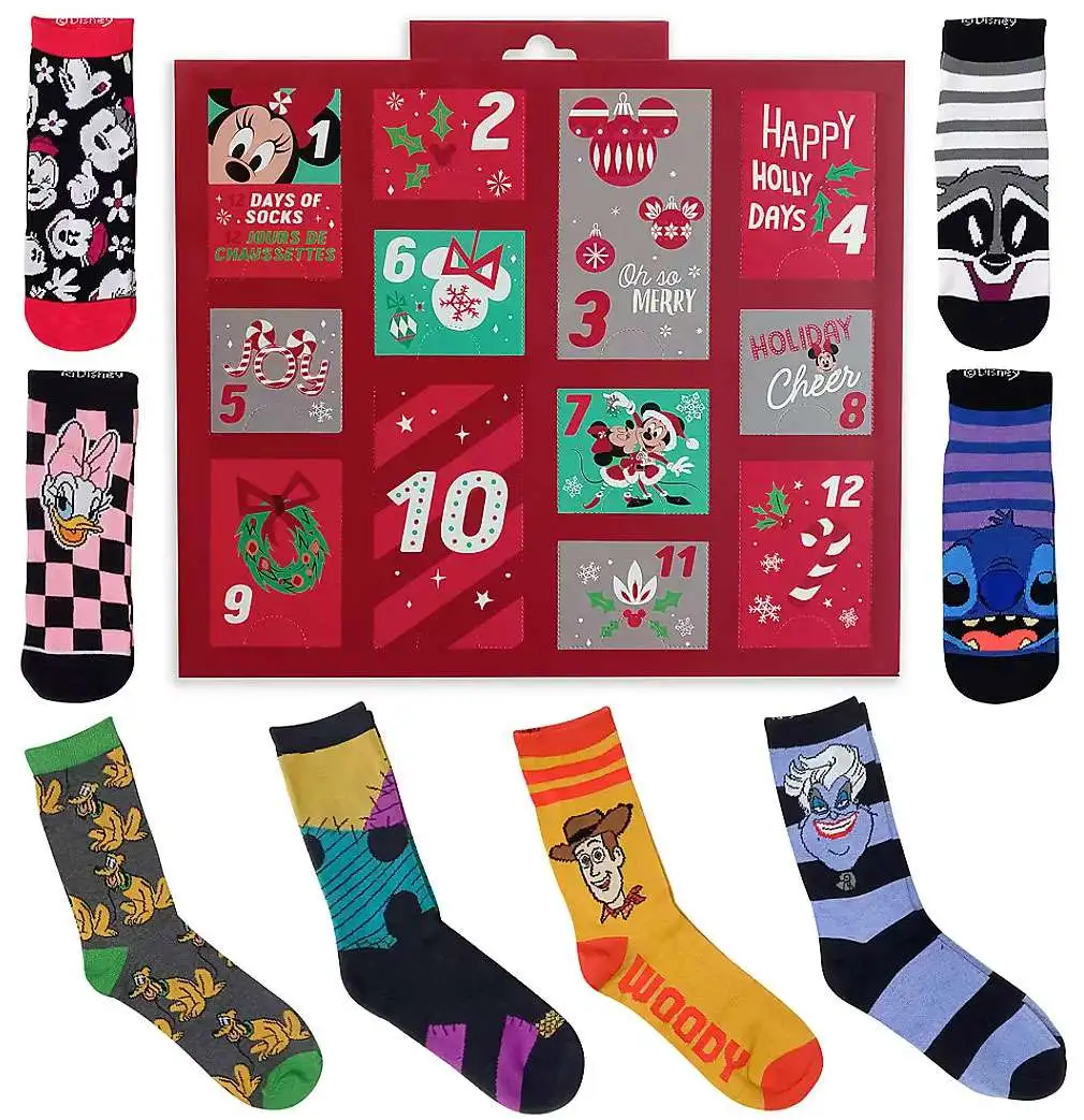 Disney 12 Days of Socks 2020 Holiday Advent Sock Calendar for Women  Exclusive Ladies Shoe Size 4-10 - ToyWiz