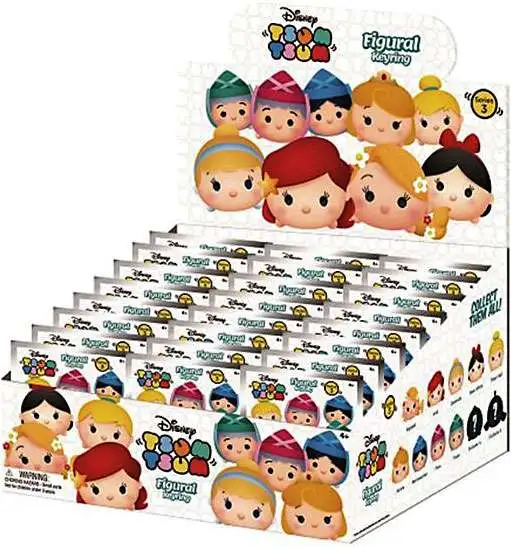 Disney 3D Figural Keyring Tsum Tsum Series 3 Mystery Box [24 Packs]