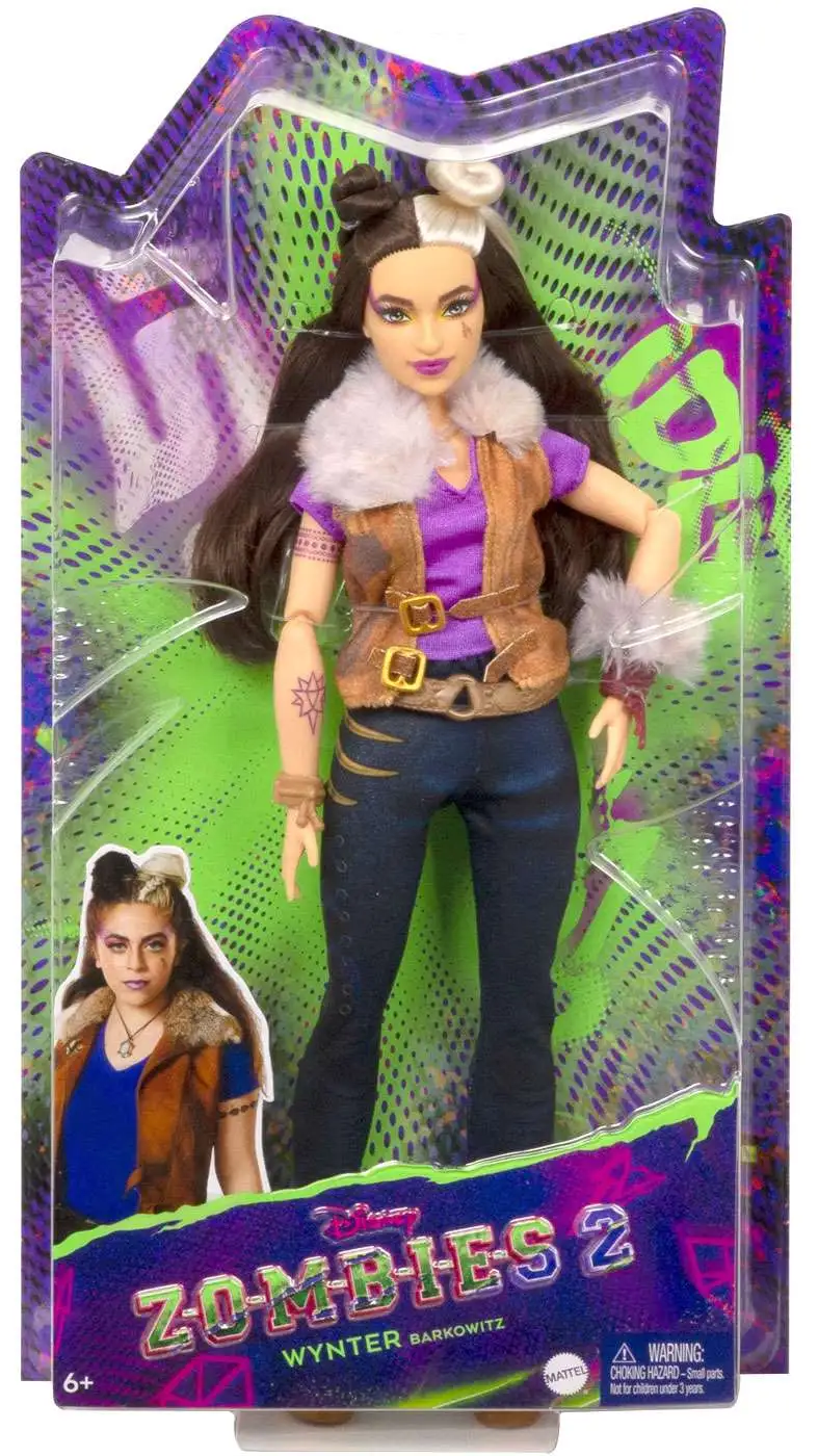 Mattel Disney's Zombies 2, Wynter Barkowitz Werewolf Doll (~11.5-inch)  wearing Rocker Outfit and Accessories, 11 Bendable “Joints,” Great Toy for  Ages